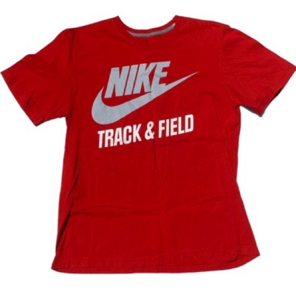 Nike Track & Field size large red grey and white t shirt